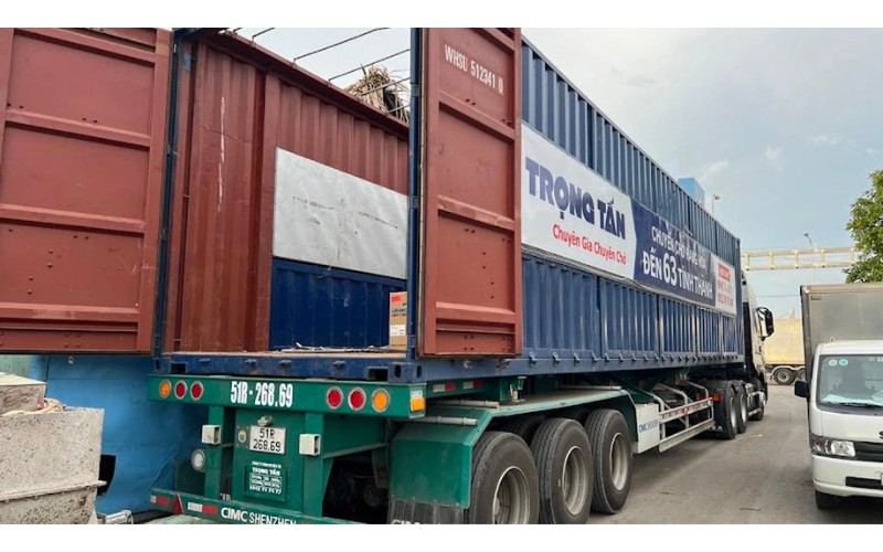 xe container cho hang