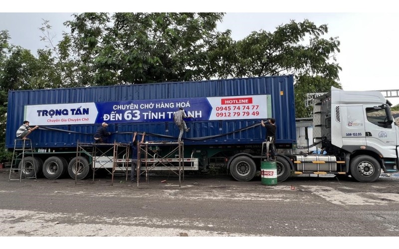 xe container cho hang